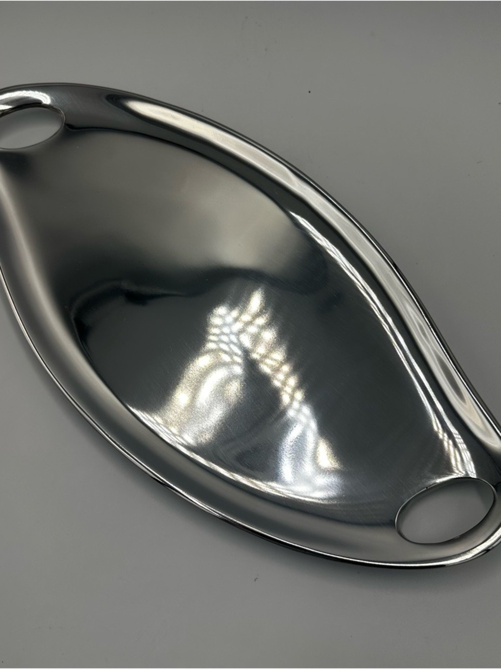 Nambe Portables Silver Alloy Sculptural Portables Serving Tray 15” NIB Modern - Picture 2 of 16